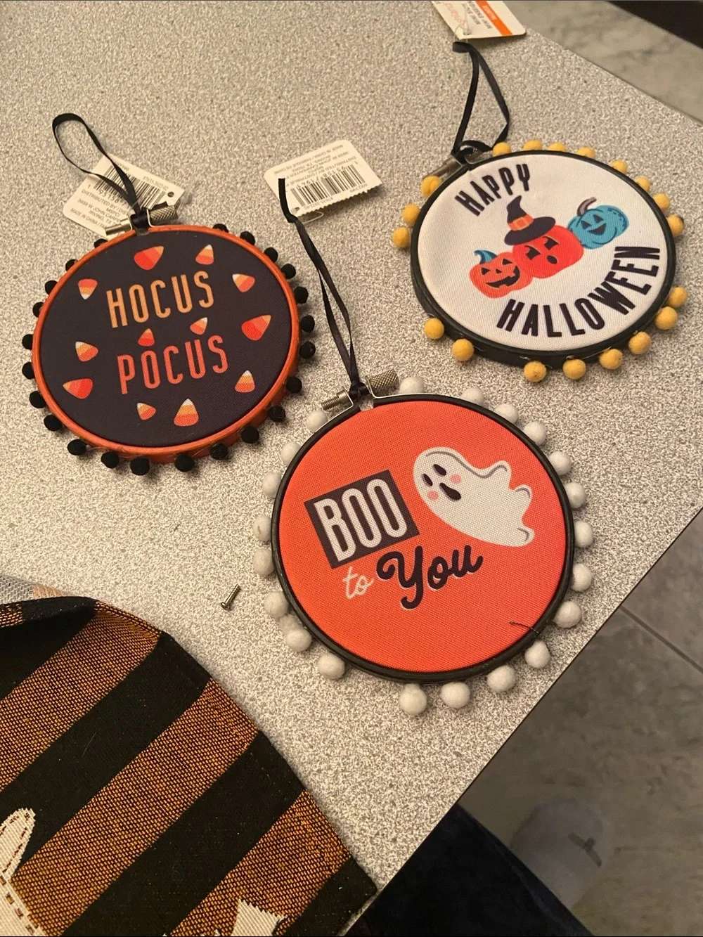 Kids Halloween 'Boo to You' Orange Hanging Ornament
